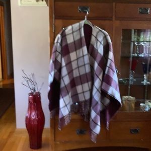 Luxurious Talbots reversible wool wrap.
